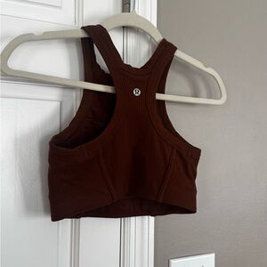 lululemon athletica Dark Brown Ribbed Tank Top